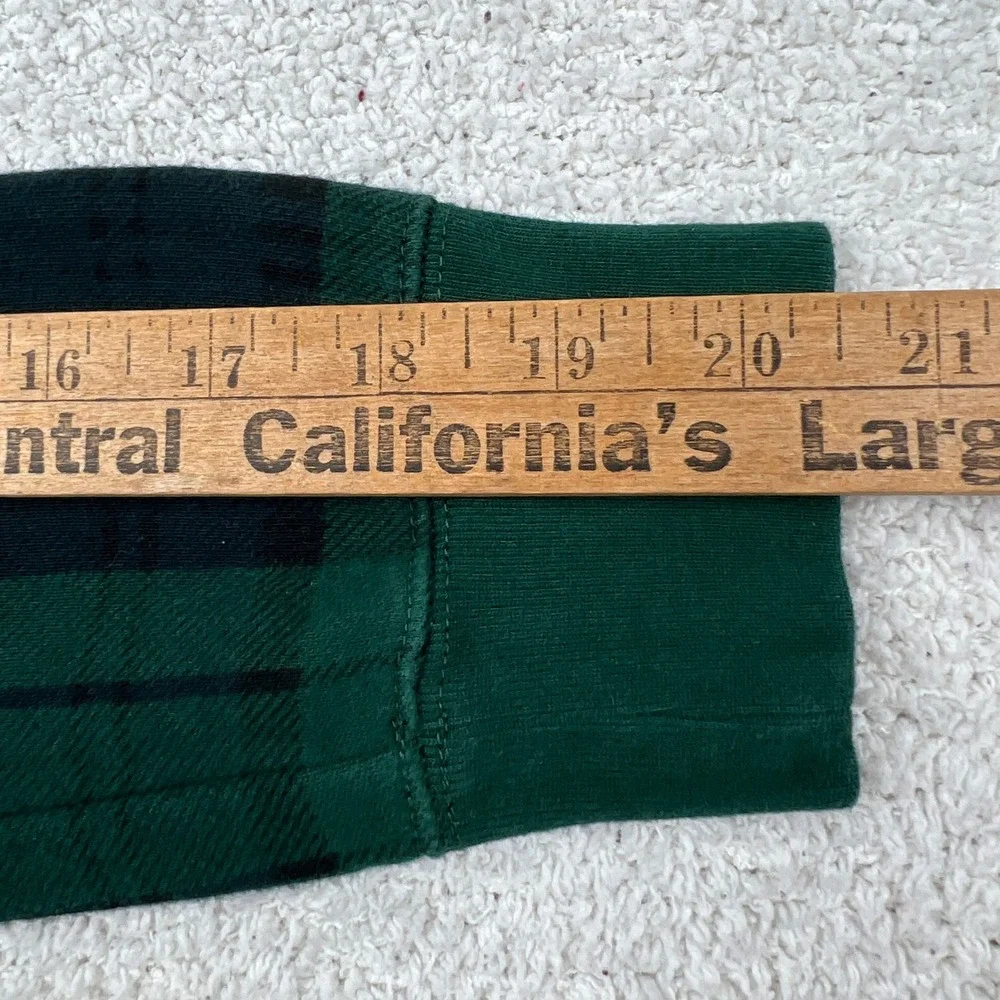 Ralph Lauren Kids Green Black Watch Plaid Mock Neck‎ Fleece Sweatshirt Boys M
